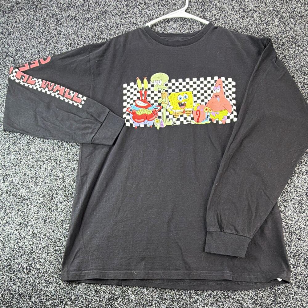 VANS x SpongeBob SquarePants Men's Black Classic Fit Long Sleeve Tee L
